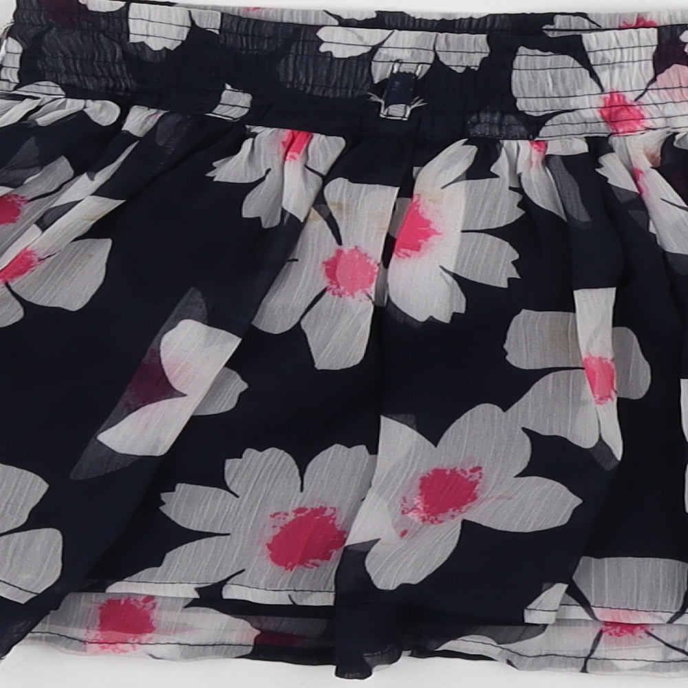 Young Dimension Girls Blue Floral Polyester Skater Skirt Size 3-4 Years  Regular