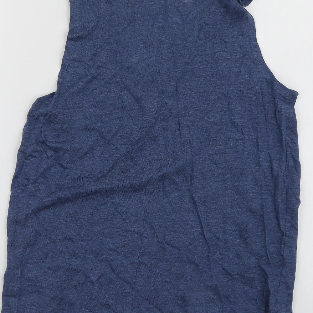 Womens UK Size S Zara Blue Basic T-Shirt