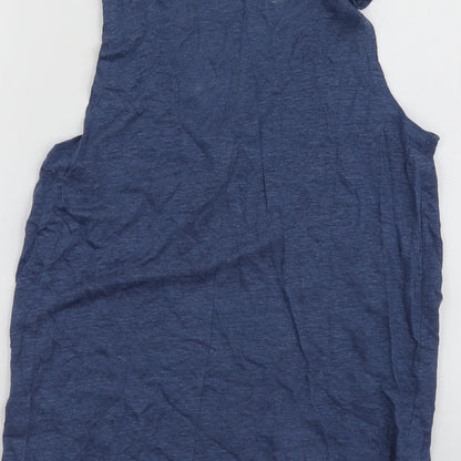 Womens UK Size S Zara Blue Basic T-Shirt