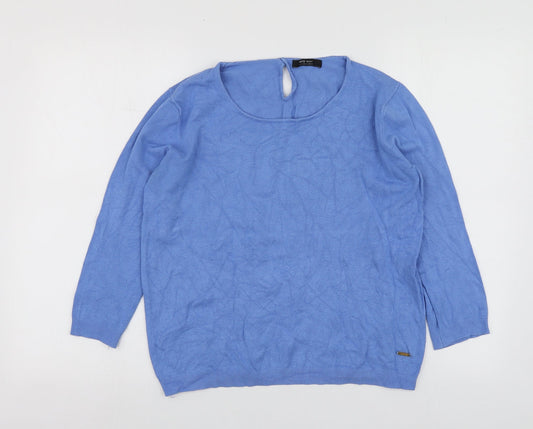 Womens UK Size M Mango Blue Pullover Jumper