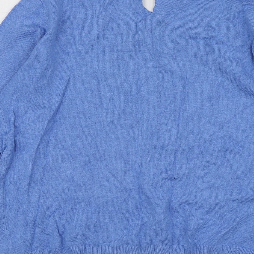 Womens UK Size M Mango Blue Pullover Jumper