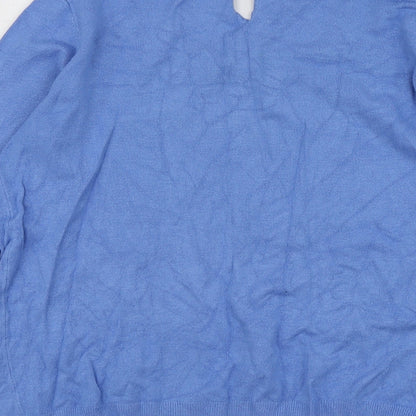 Womens UK Size M Mango Blue Pullover Jumper