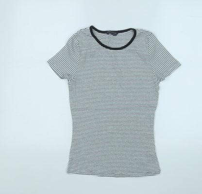 Womens UK Size 12 Marks and Spencer White Basic T-Shirt
