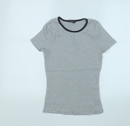 Womens UK Size 12 Marks and Spencer White Basic T-Shirt