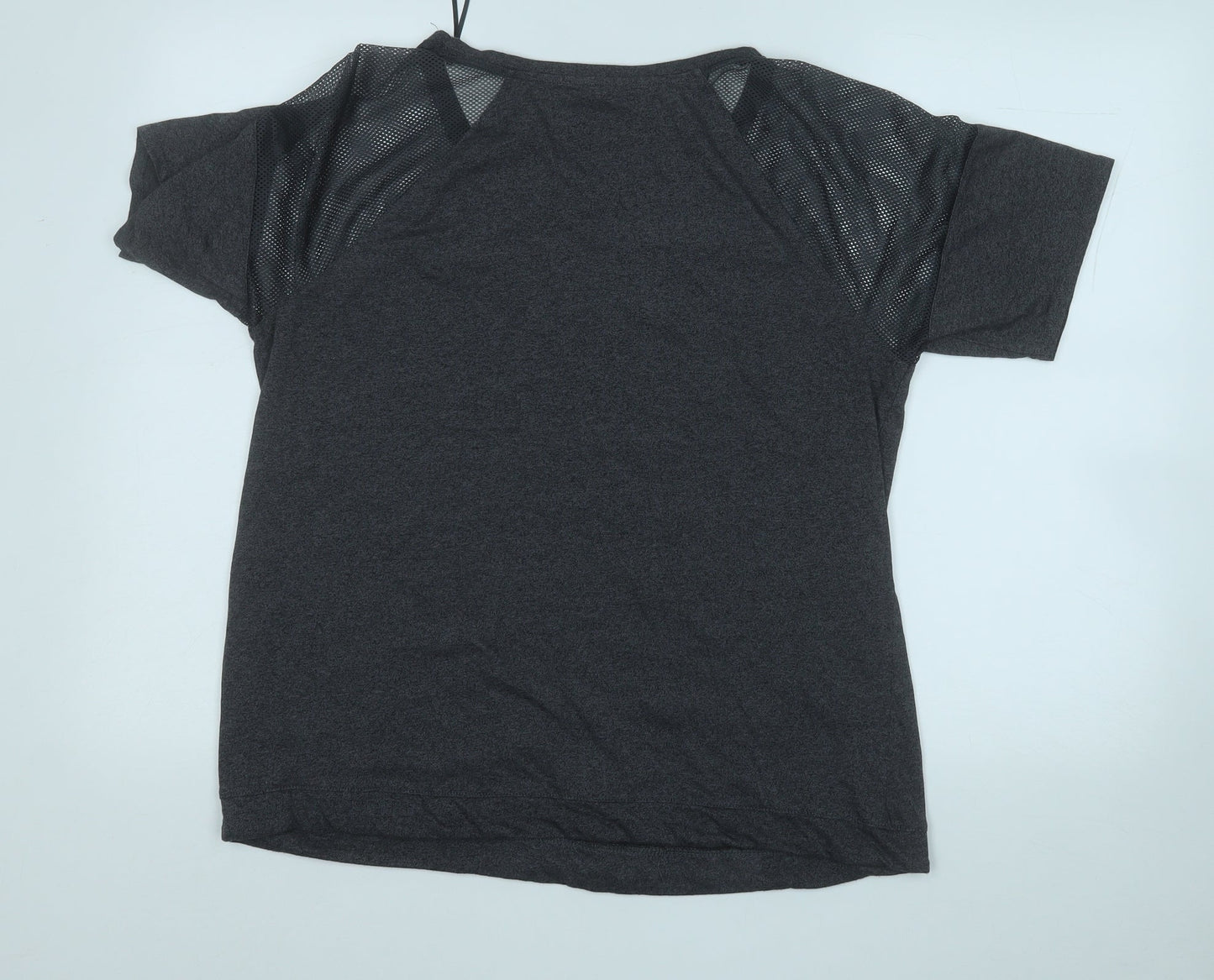 George Womens Grey  Cotton Basic T-Shirt Size 16 Round Neck