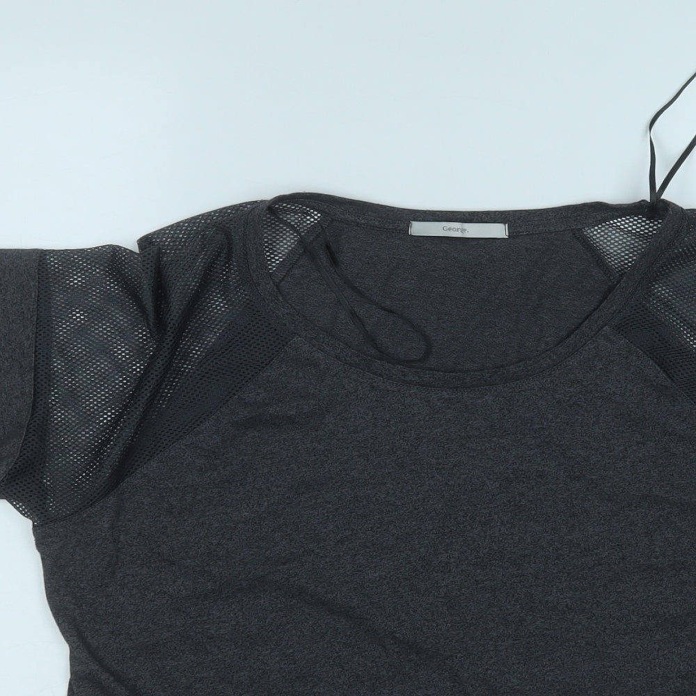 George Womens Grey  Cotton Basic T-Shirt Size 16 Round Neck