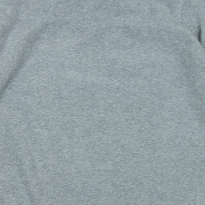 DASH Womens Grey Collared Geometric Polyester Pullover Jumper Size 12