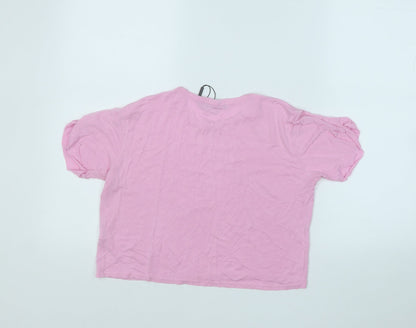 Womens UK Size 8 PRETTYLITTLETHING Pink Basic T-Shirt