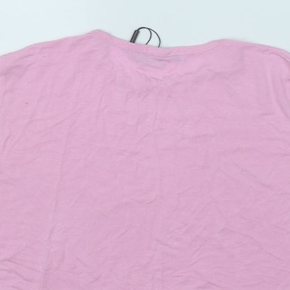 Womens UK Size 8 PRETTYLITTLETHING Pink Basic T-Shirt