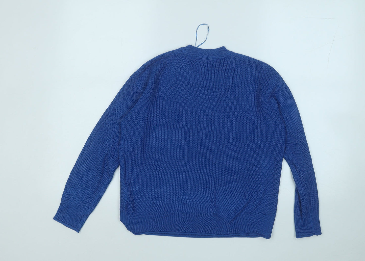 TIFFOSI Womens Blue Round Neck  Acrylic Pullover Jumper Size XS
