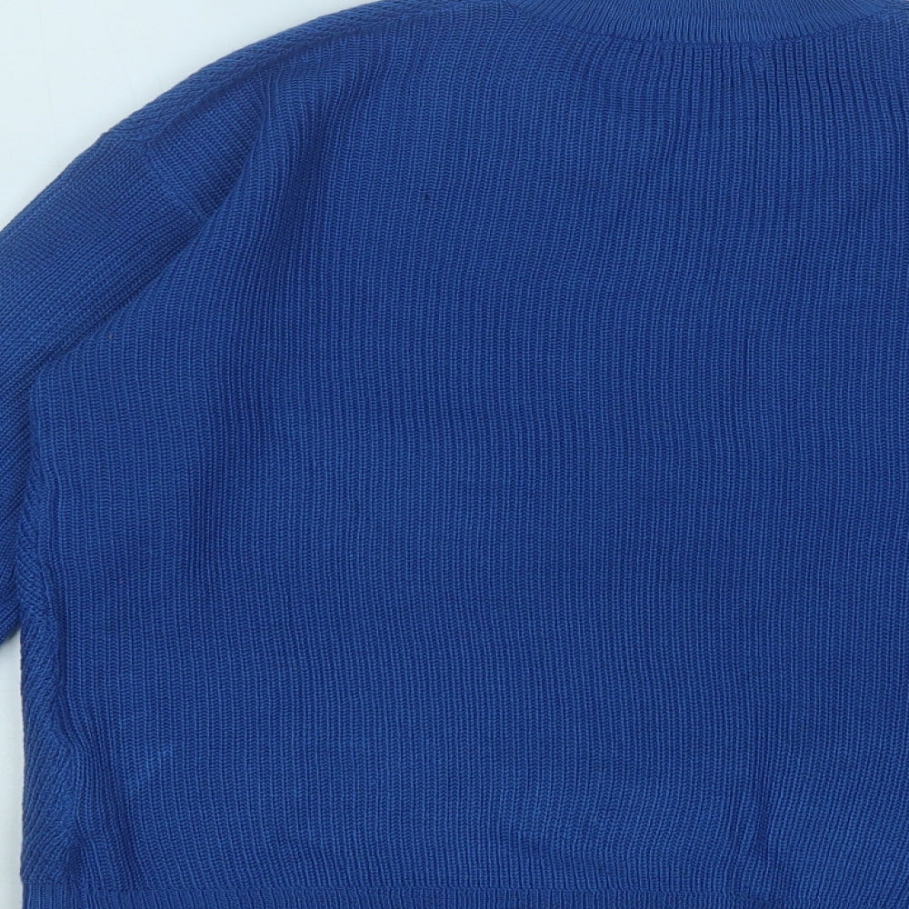 TIFFOSI Womens Blue Round Neck  Acrylic Pullover Jumper Size XS
