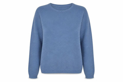 TIFFOSI Womens Blue Round Neck  Cotton Pullover Jumper Size M