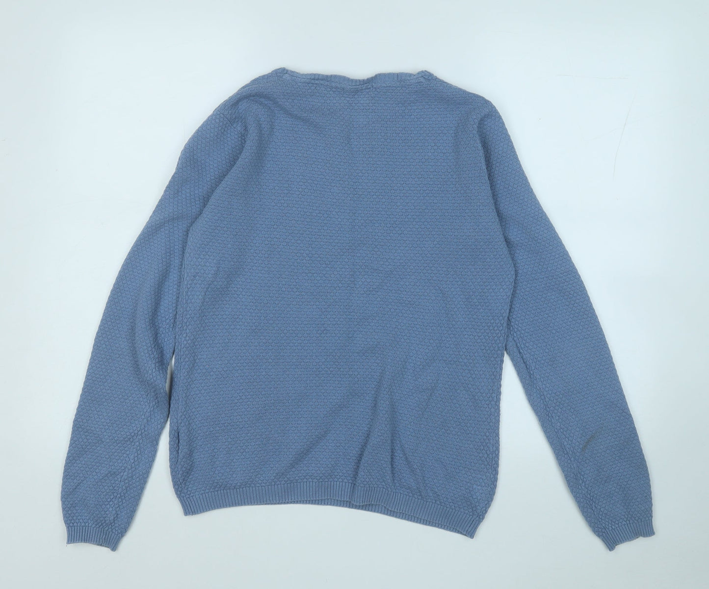 TIFFOSI Womens Blue Round Neck  Cotton Pullover Jumper Size M