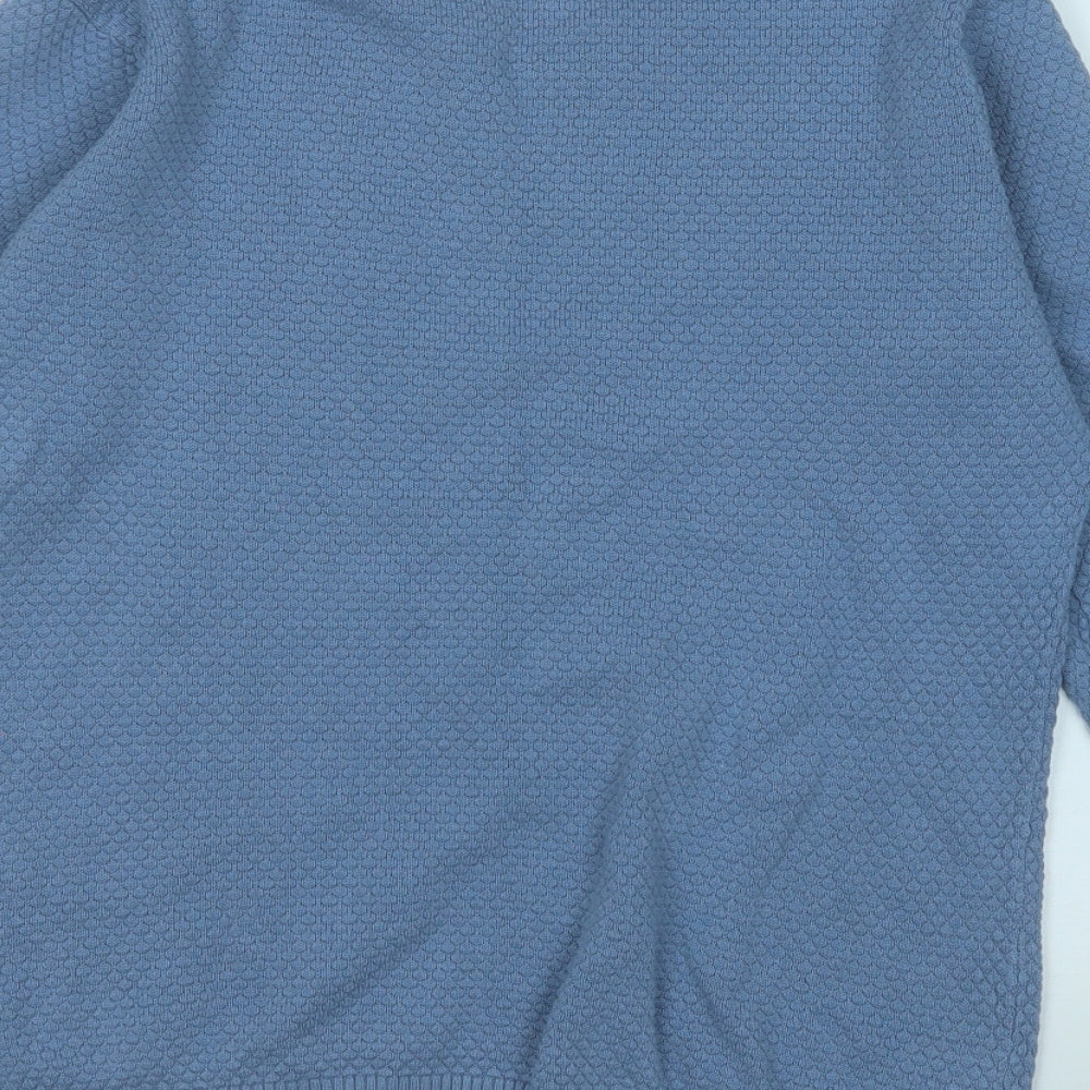 TIFFOSI Womens Blue Round Neck  Cotton Pullover Jumper Size M