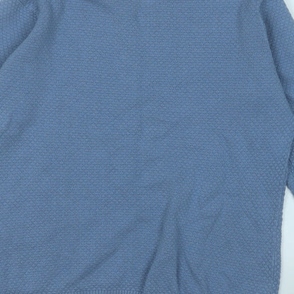 TIFFOSI Womens Blue Round Neck  Cotton Pullover Jumper Size M
