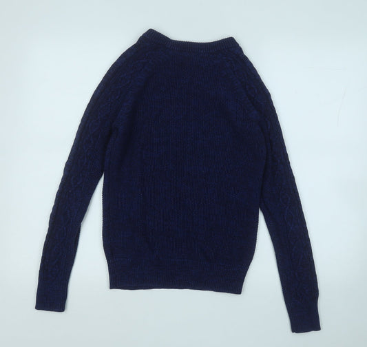 Gap Womens Blue Round Neck  Cotton Pullover Jumper Size XS