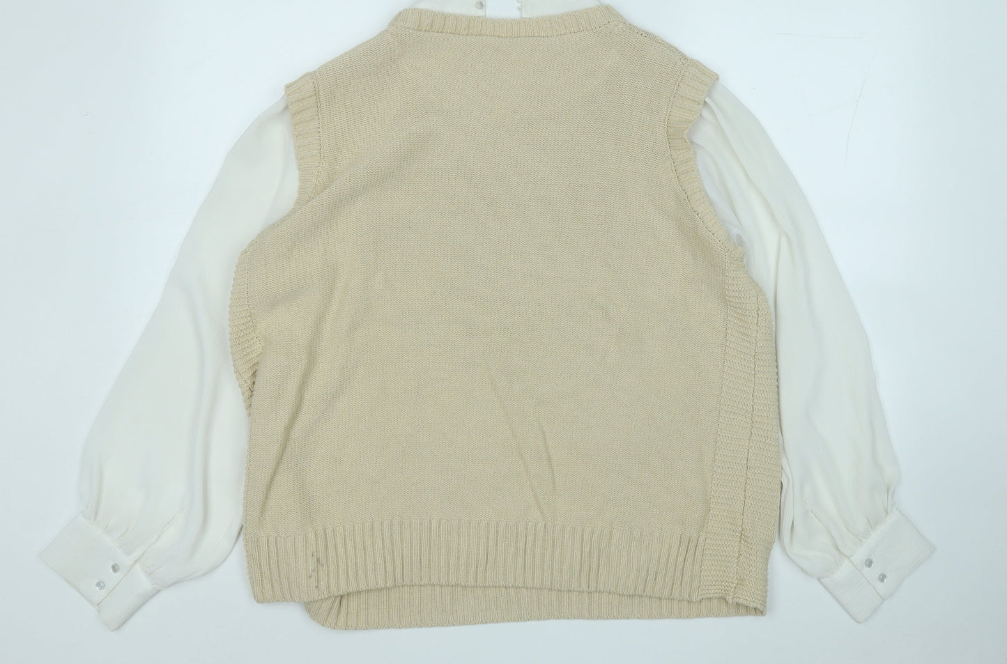 Womens UK Size L NEXT Beige Pullover Jumper