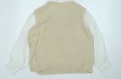 Womens UK Size L NEXT Beige Pullover Jumper