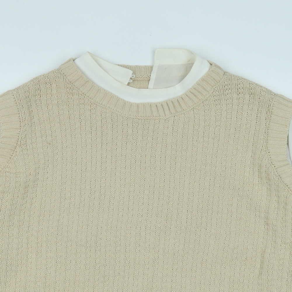 Womens UK Size L NEXT Beige Pullover Jumper