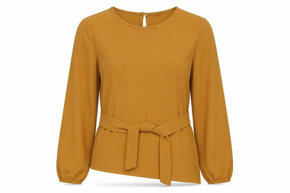 Womens UK Size 8 Boohoo Yellow Basic Blouse