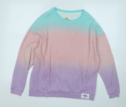 Hollister Womens Multicoloured  Cotton Pullover Sweatshirt Size XS