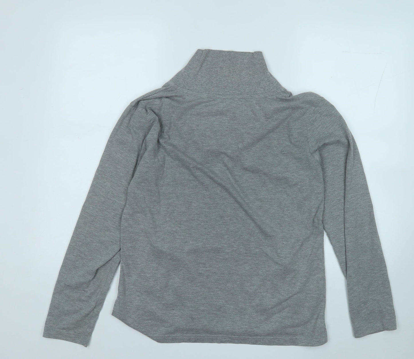 Hydra Womens Grey V-Neck  Polyester Pullover Jumper Size S
