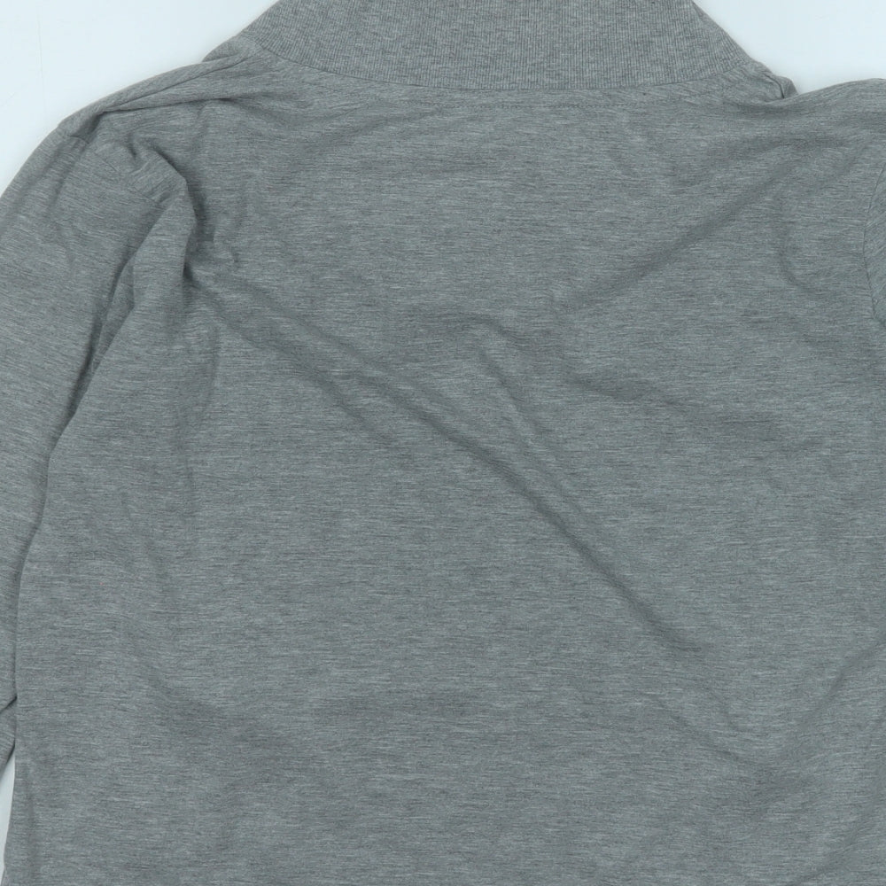 Hydra Womens Grey V-Neck  Polyester Pullover Jumper Size S