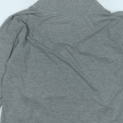 Hydra Womens Grey V-Neck  Polyester Pullover Jumper Size S