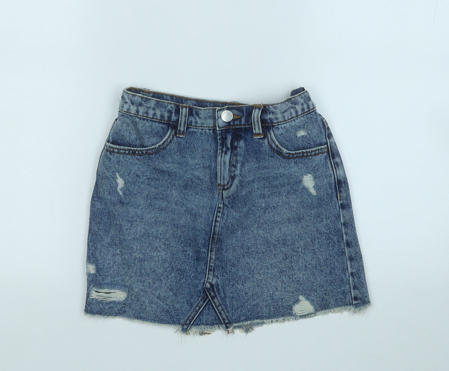Very Girls Blue  Cotton A-Line Skirt Size 10 Years  Regular