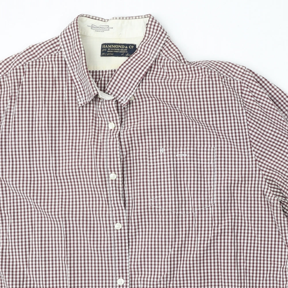 Mens UK Size 2XL Hammond & Co Multicoloured  Button-Up Short Sleeve Casual Shirt
