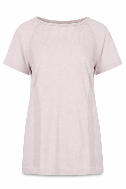 Womens UK Size 8 Workout Pink Basic T-Shirt