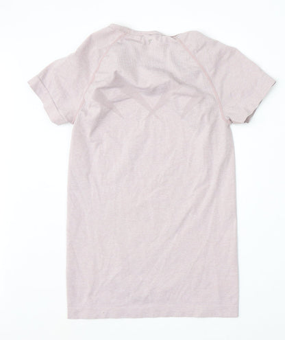 Womens UK Size 8 Workout Pink Basic T-Shirt