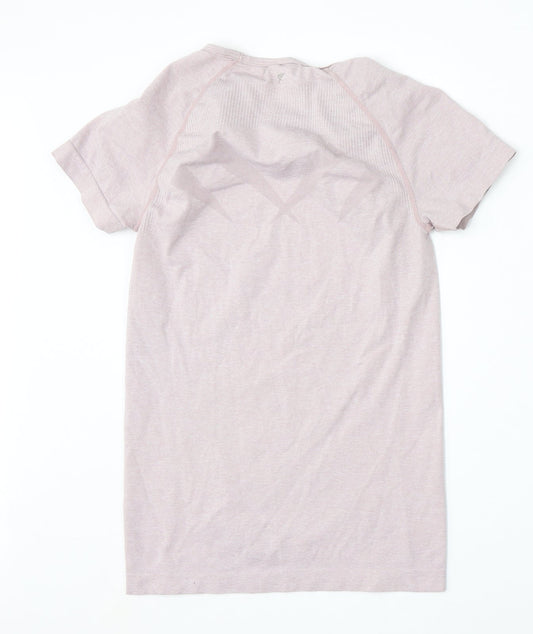 Womens UK Size 8 Workout Pink Basic T-Shirt
