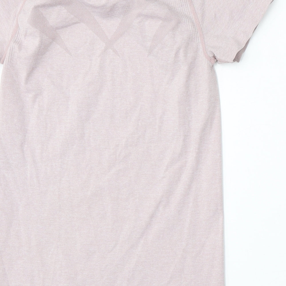 Womens UK Size 8 Workout Pink Basic T-Shirt