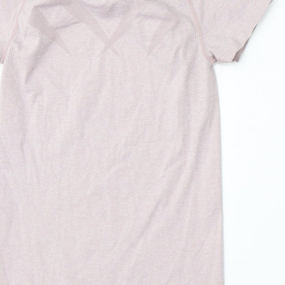 Womens UK Size 8 Workout Pink Basic T-Shirt