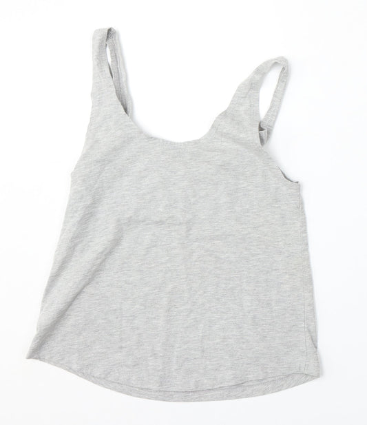 Womens UK Size 8 Fashion Union Grey Basic Tank