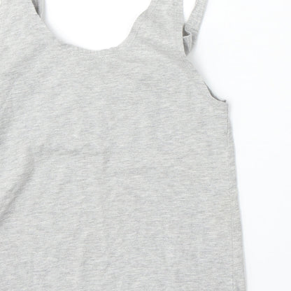 Womens UK Size 8 Fashion Union Grey Basic Tank