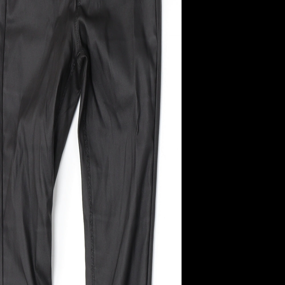 Denim & Co. Womens Black  Polyester Trousers  Size 8 L30 in Slim