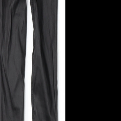 Denim & Co. Womens Black  Polyester Trousers  Size 8 L30 in Slim