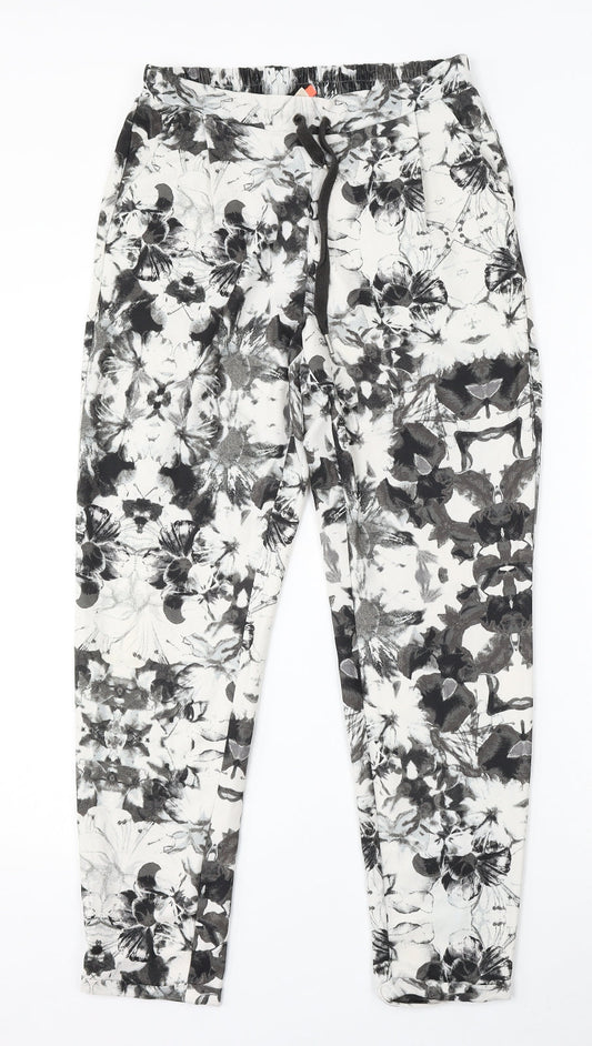 Only Womens Multicoloured Geometric Polyester Trousers  Size 8 L28 in Regular