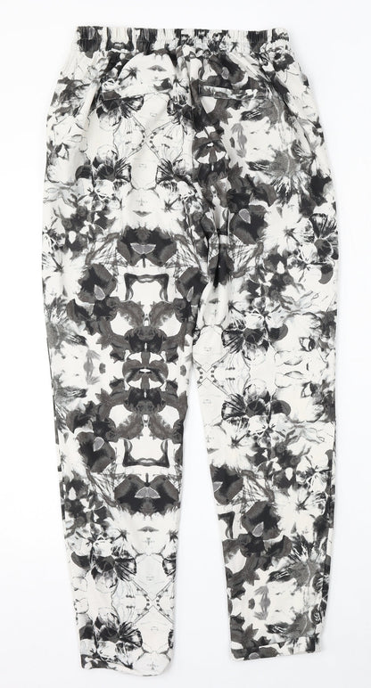 Only Womens Multicoloured Geometric Polyester Trousers  Size 8 L28 in Regular