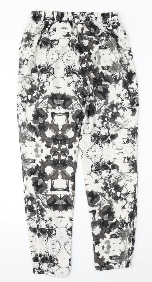 Only Womens Multicoloured Geometric Polyester Trousers  Size 8 L28 in Regular