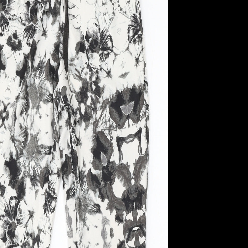 Only Womens Multicoloured Geometric Polyester Trousers  Size 8 L28 in Regular