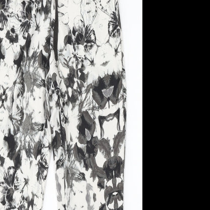 Only Womens Multicoloured Geometric Polyester Trousers  Size 8 L28 in Regular