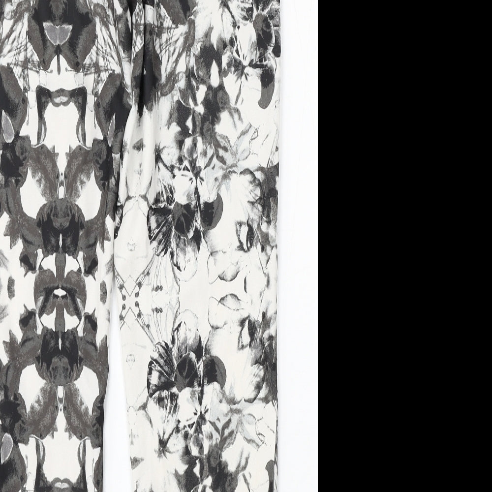 Only Womens Multicoloured Geometric Polyester Trousers  Size 8 L28 in Regular