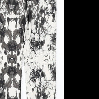 Only Womens Multicoloured Geometric Polyester Trousers  Size 8 L28 in Regular