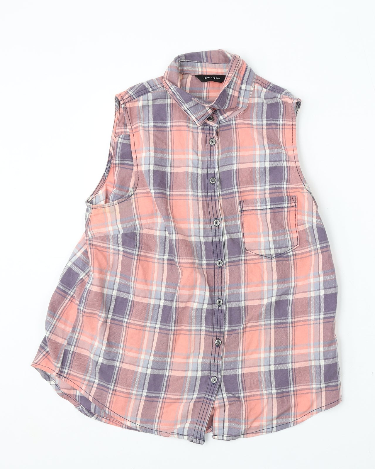 Womens UK Size 12 New Look Multicoloured Basic Button-Up