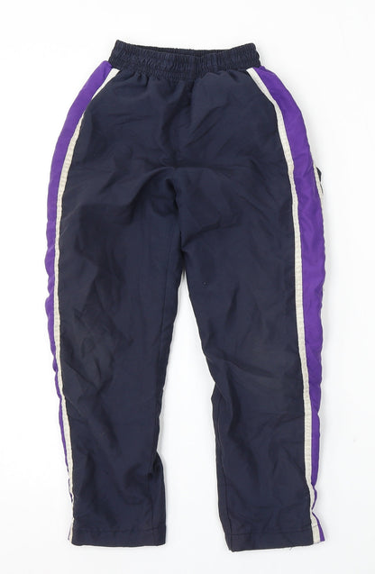Team Colours Boys Blue  Polyester Jogger Trousers Size XS L23 in Regular