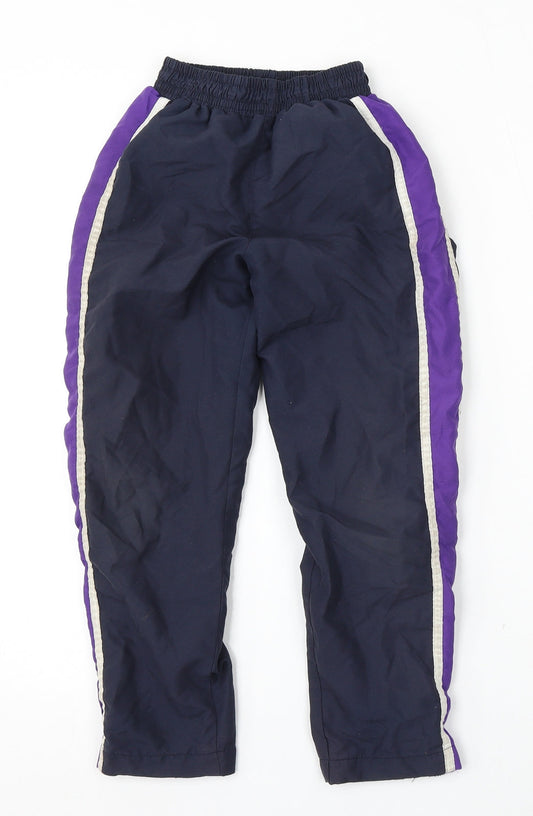 Team Colours Boys Blue  Polyester Jogger Trousers Size XS L23 in Regular