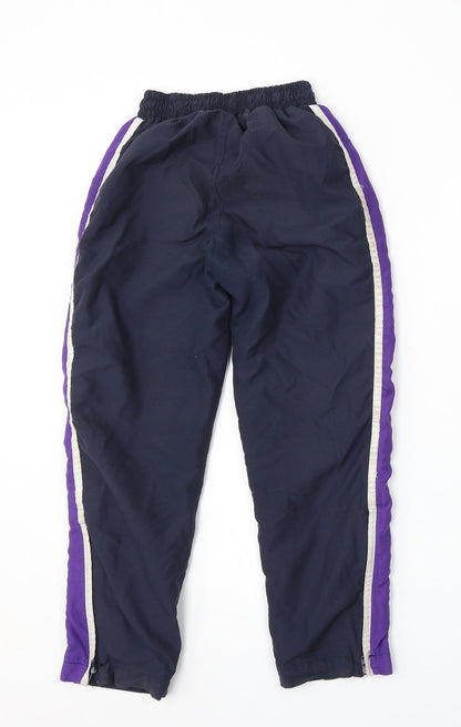 Team Colours Boys Blue  Polyester Jogger Trousers Size XS L23 in Regular
